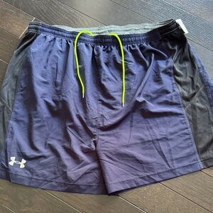 🔴NWT Under Armour Men's Navy and Black Swim Shorts Size 2XL